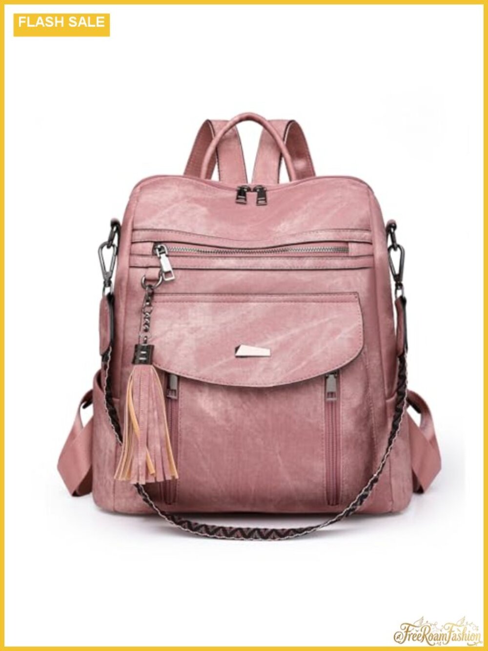 PU Leather Women's Fashion Backpack Purse Convertible Shoulder Handbag Travel